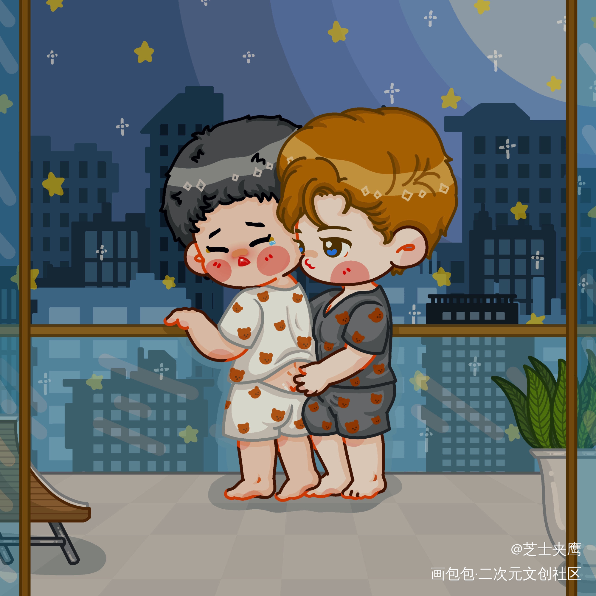 橘猫生日快乐_老婆孩子热炕头188男团周丁丁小伟周谨行绘画作品