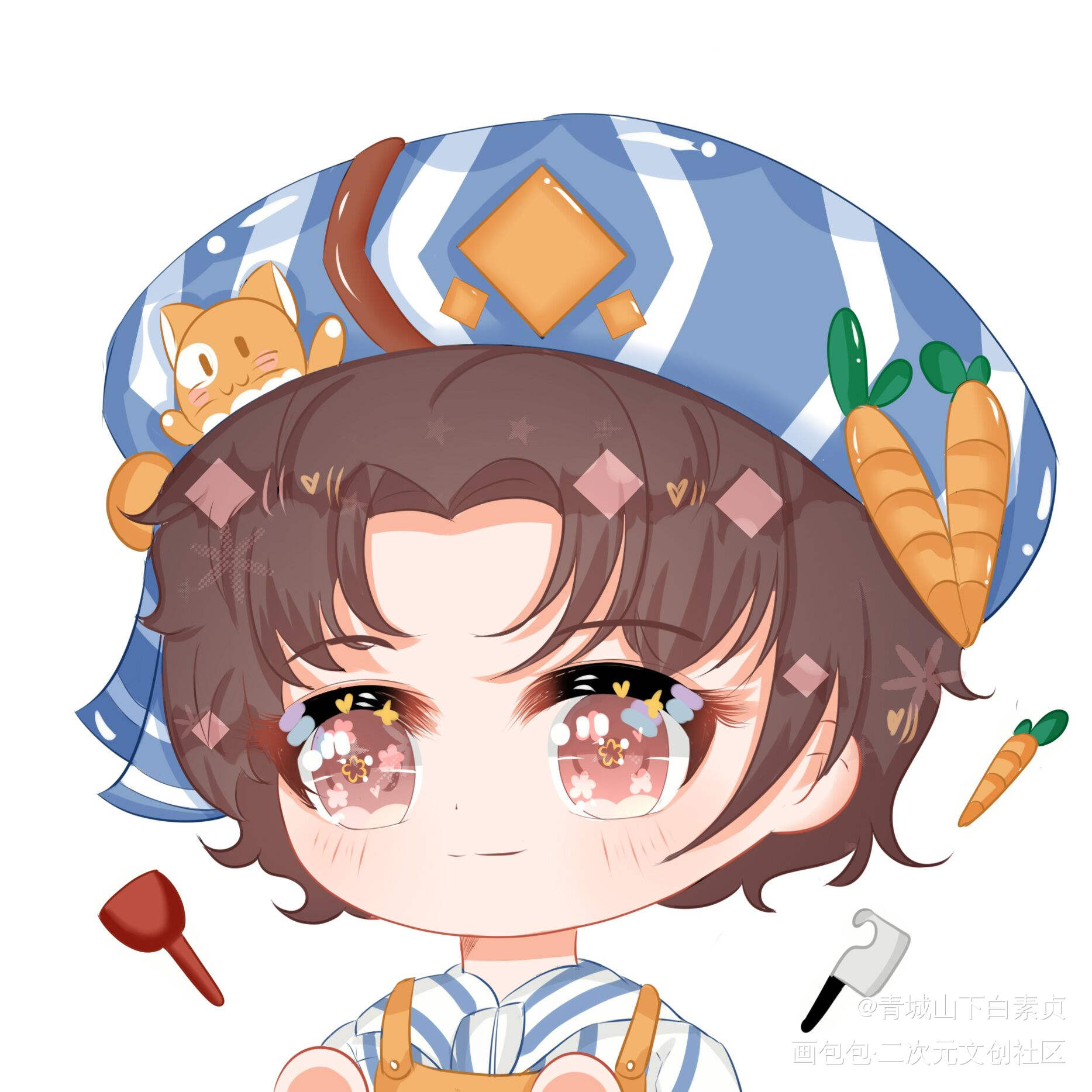【添望】某某小厨房开始啦_某某添望盛望江添日系Q版我要上首推头像同人绘画作品