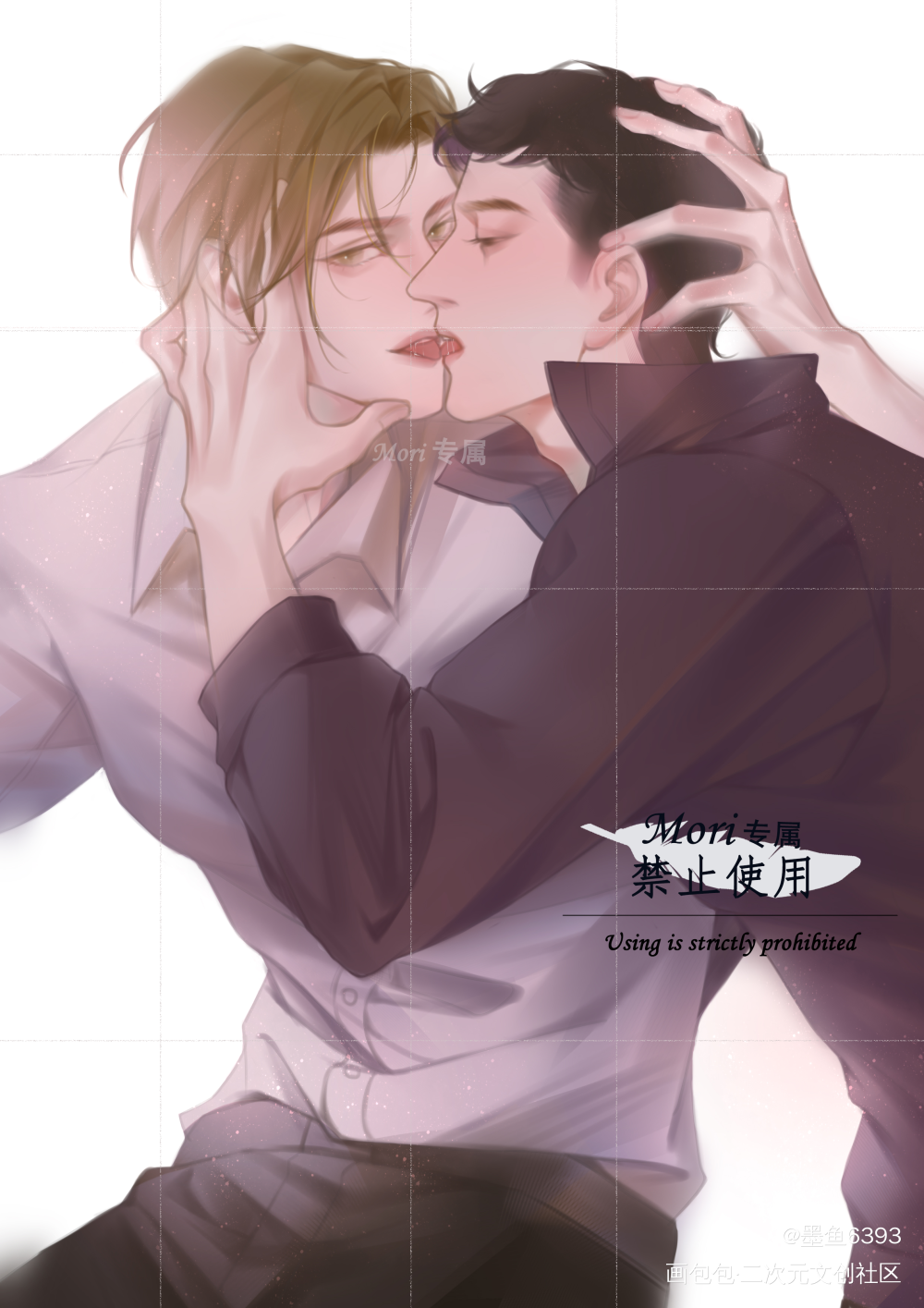 是约稿_老婆孩子热炕头188男团灰大叔与混血王子周丁绘画作品