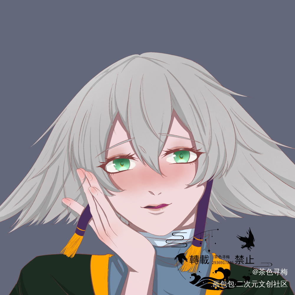稿_光遇平菇平涂同人头像约稿绘画作品