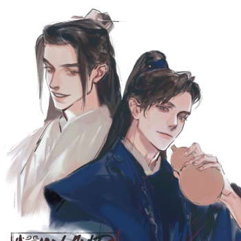 摸鱼温周_天涯客温客行周子舒古风绘画作品