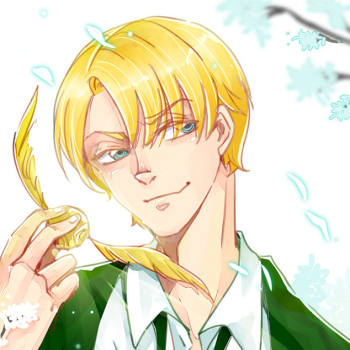 拽哥_哈利波特德拉科马尔福平涂日系我要上首推同人绘画作品