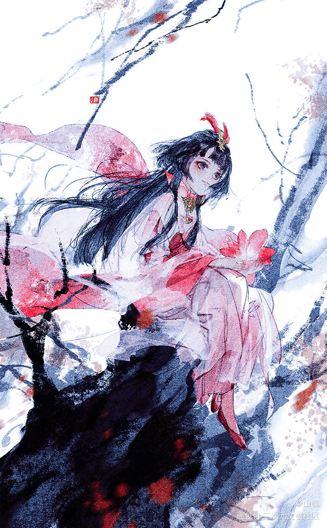 秀萝_剑网3秀萝秀萝古风插画绘画作品