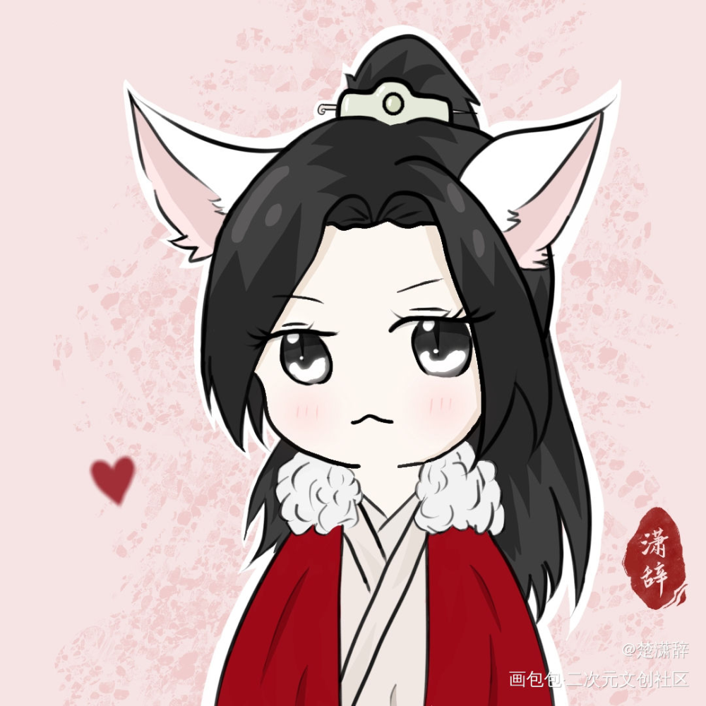 摸了穿红斗篷的猫宁_二哈和他的白猫师尊燃晚楚晚宁绘画作品