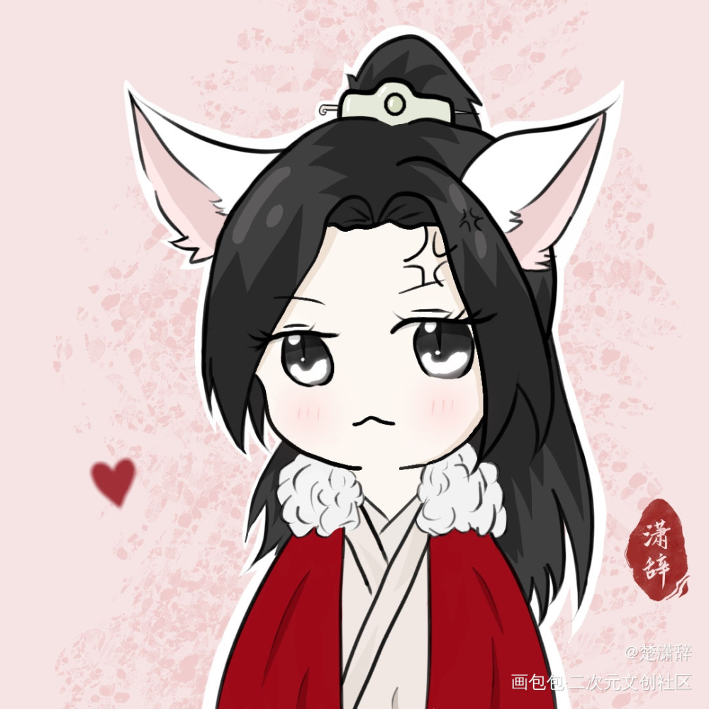 摸了穿红斗篷的猫宁_二哈和他的白猫师尊燃晚楚晚宁绘画作品