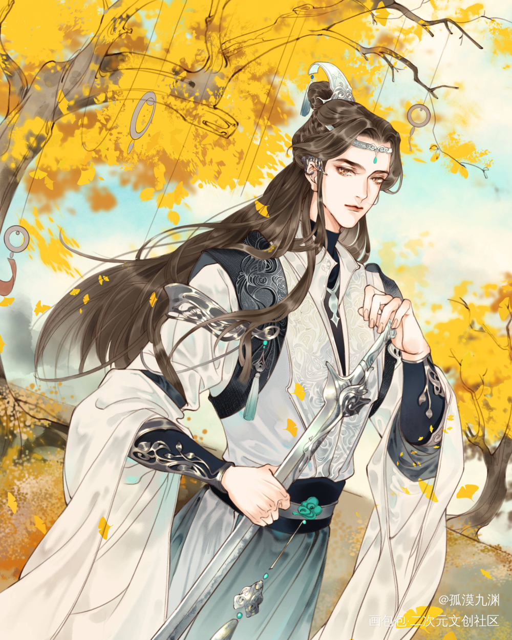 仙君叽_魔道祖师忘羡蓝忘机古风绘画作品