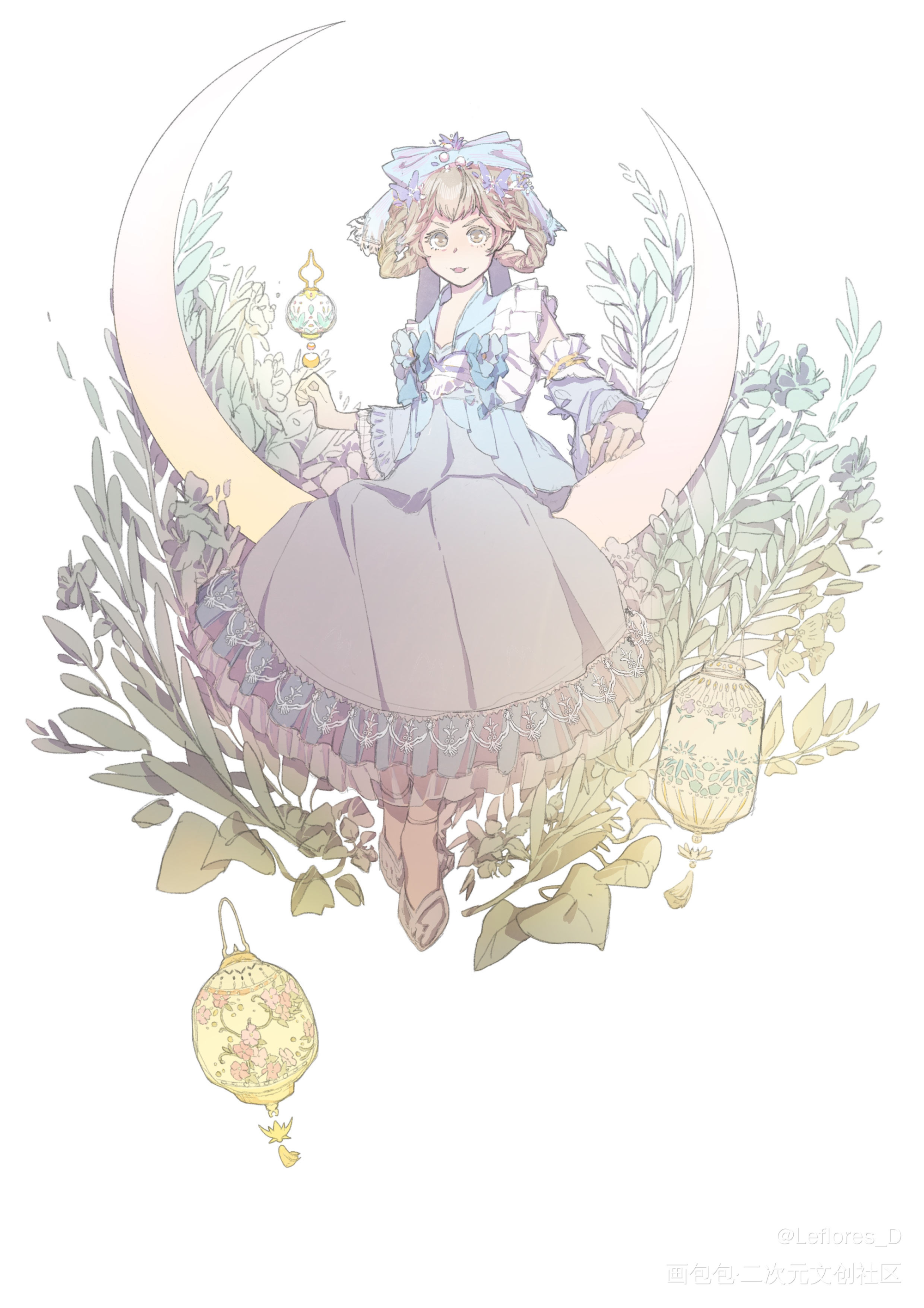 _平涂日系插画原创绘画作品