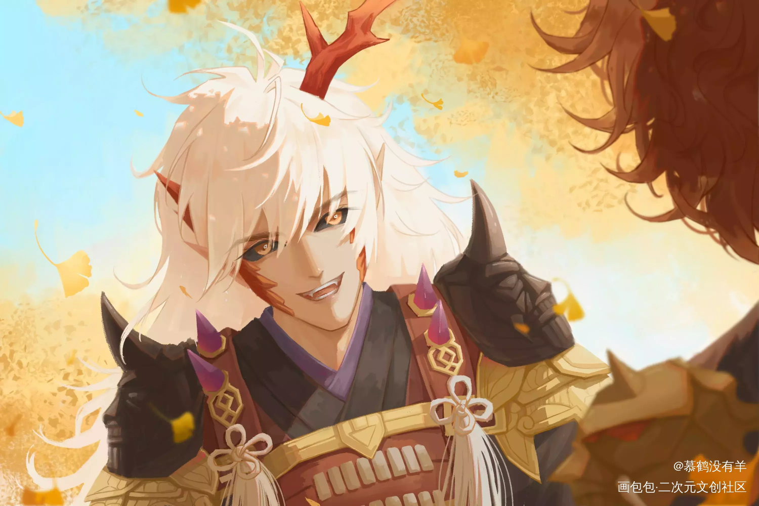 _阴阳师酒茨茨木童子酒吞童子绘画作品