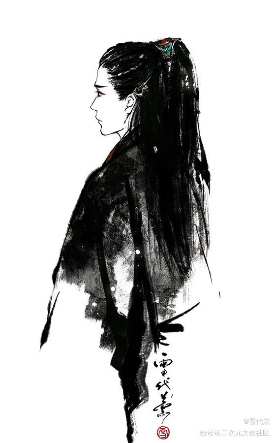 君不负我，我不负君。_山河令绘画作品