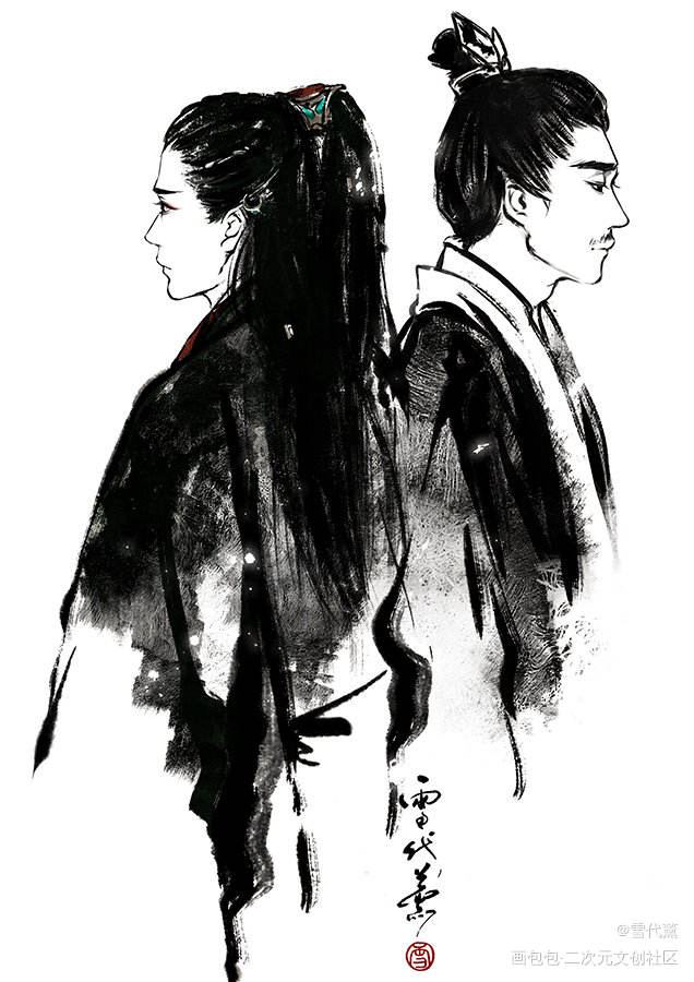 君不负我，我不负君。_山河令绘画作品