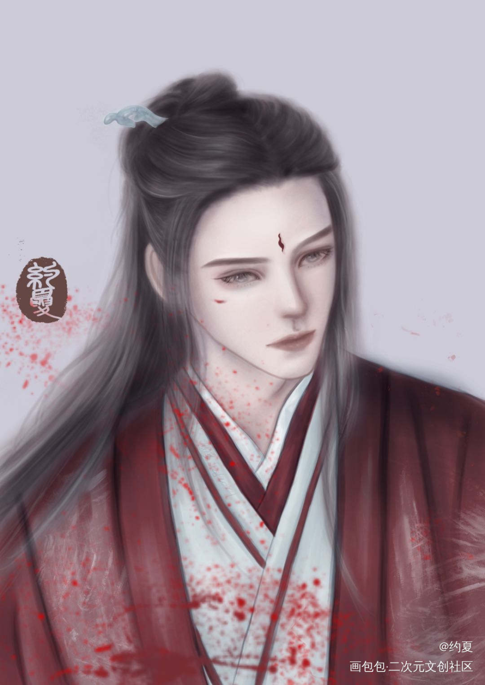 来一个周温头像_山河令古风绘画作品