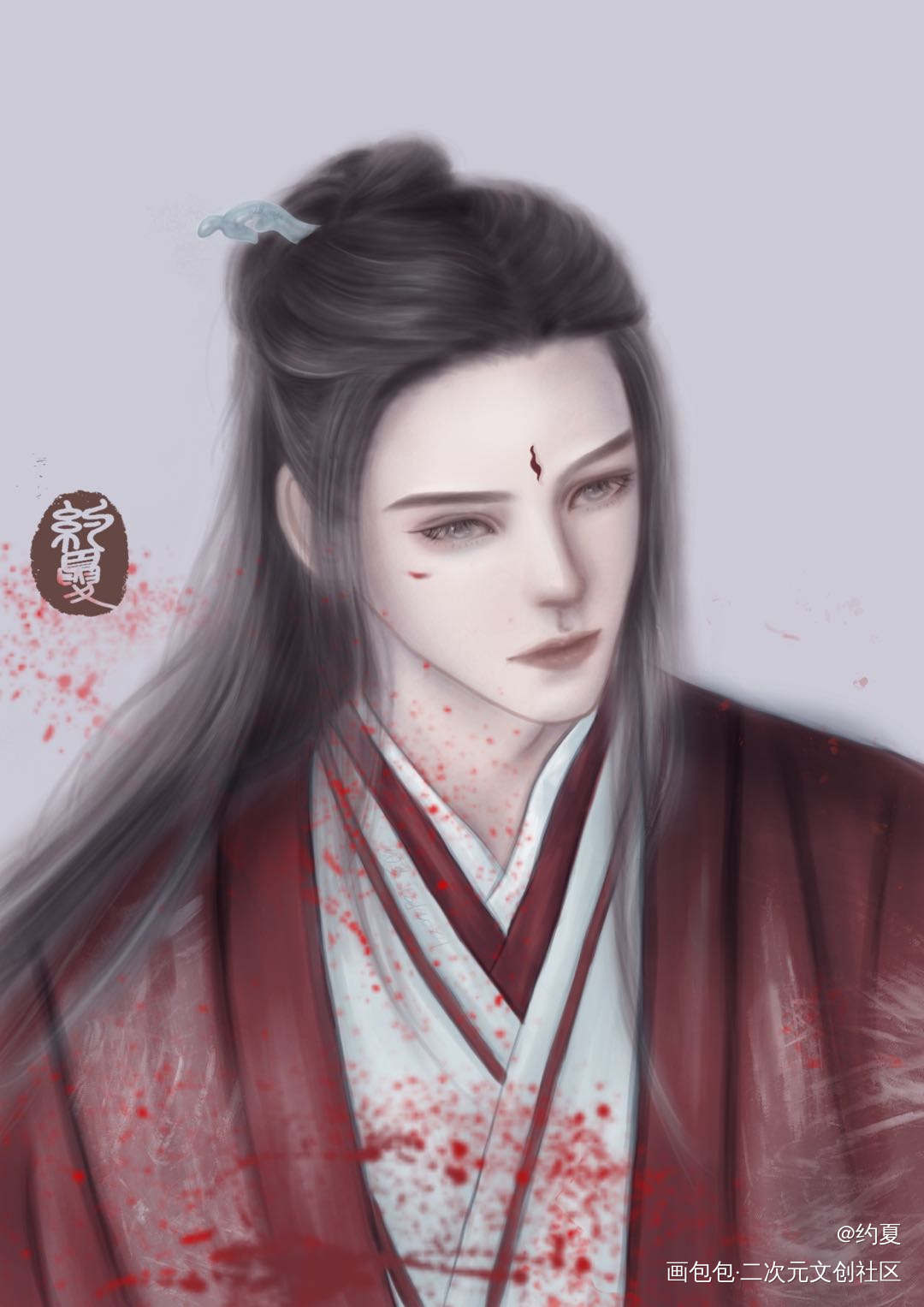来一个周温头像_山河令古风绘画作品