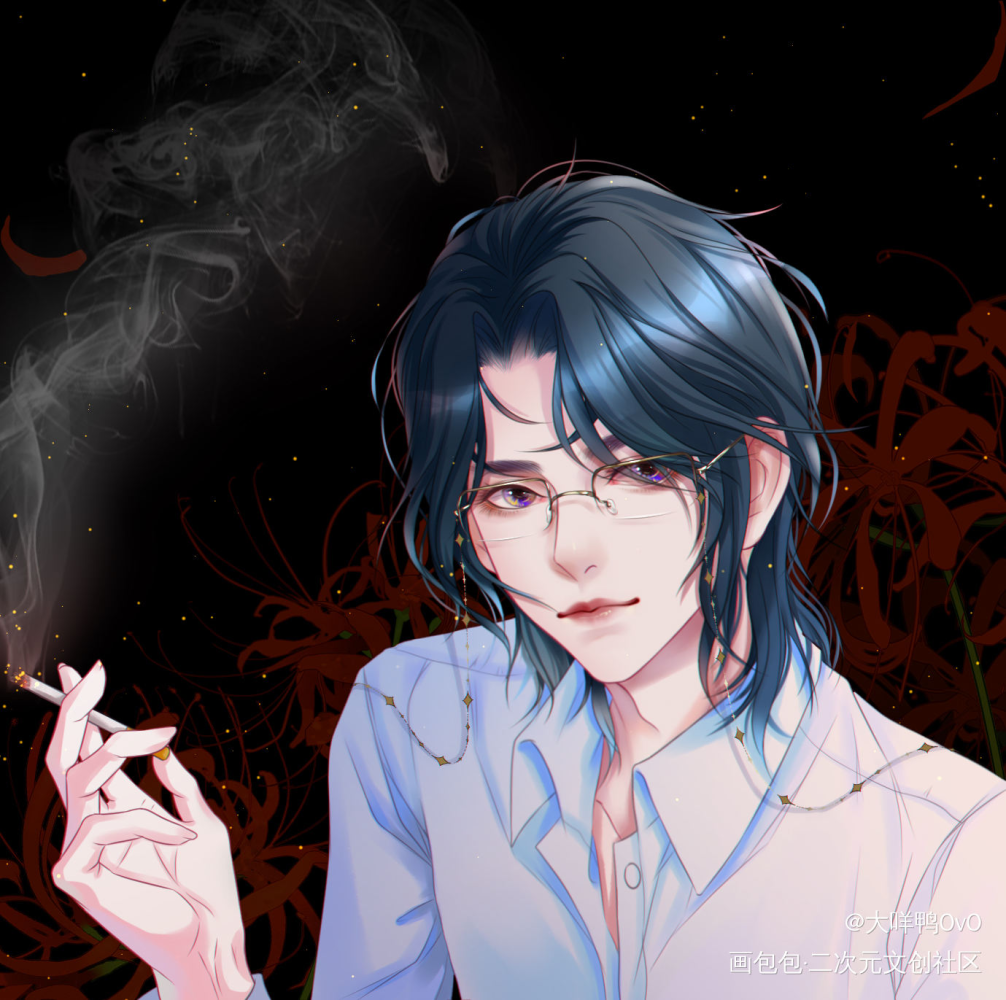 某人的烟被没收了！_默读费渡绘画作品