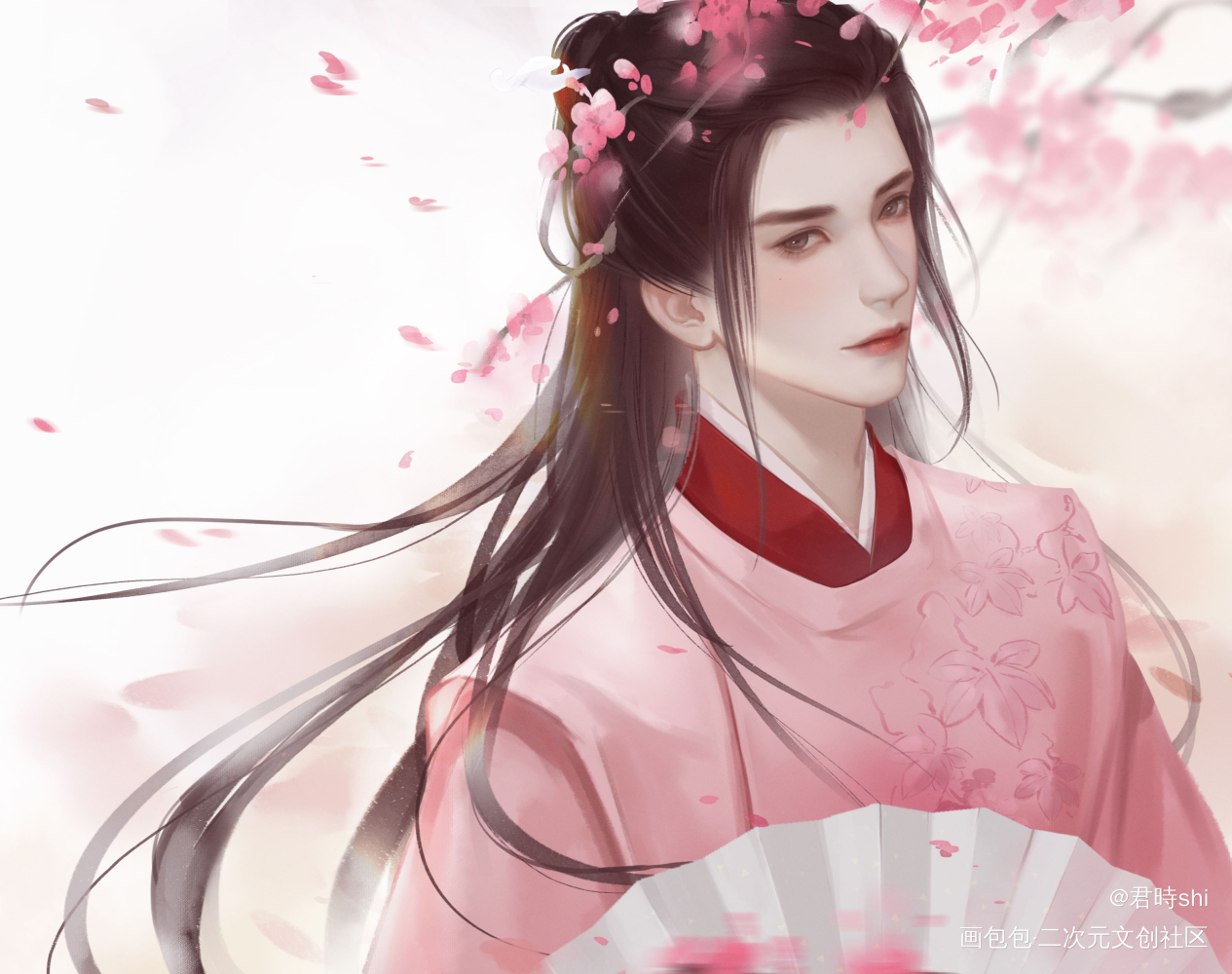 粉粉嫩嫩的老温_山河令温客行古风绘画作品