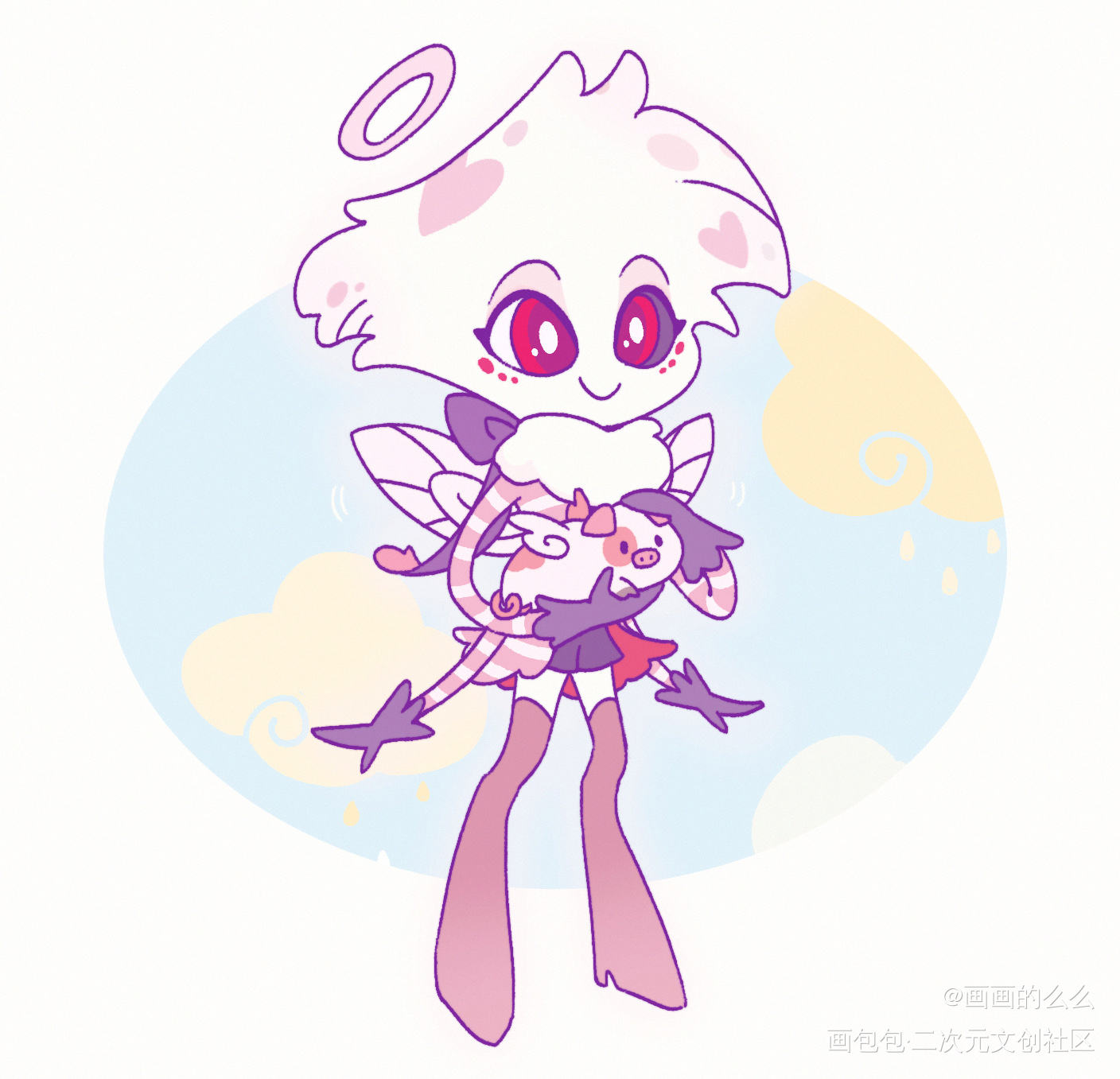Angel Ad_欧美风平涂Q版同人HazbinHotel地狱客栈绘画作品