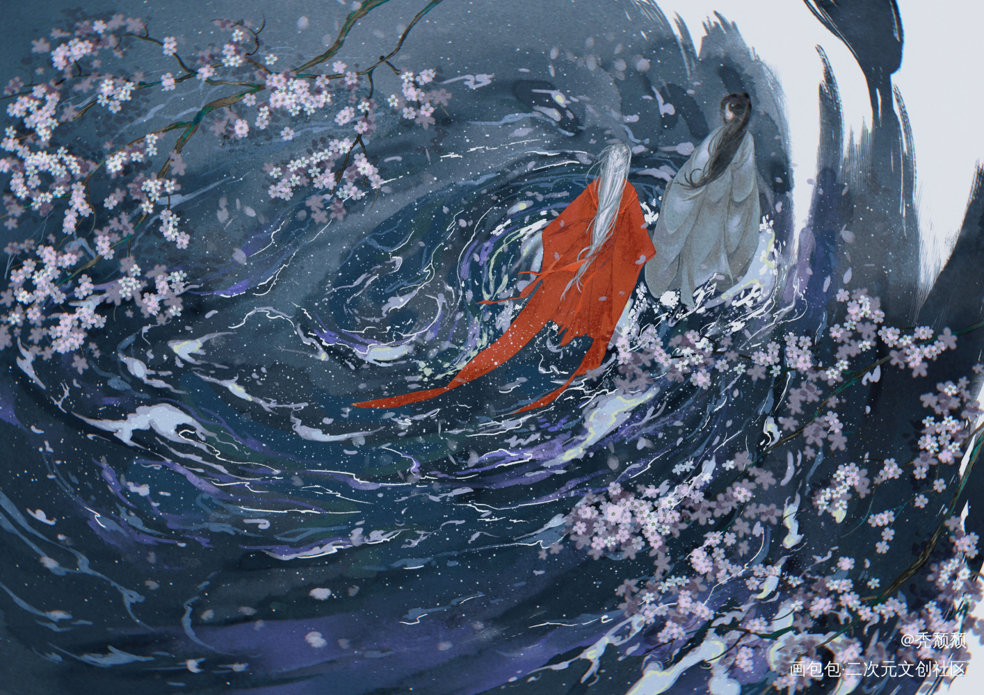 你俩快私奔吧_山河令绘画作品