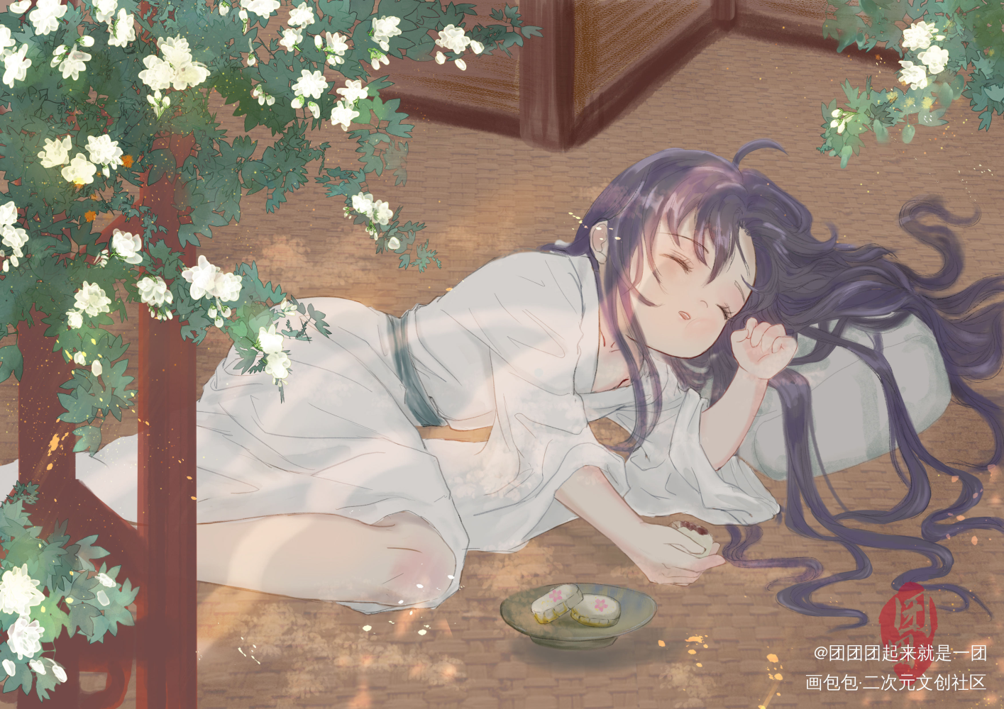 晚宁，醒一醒_二哈和他的白猫师尊燃晚楚晚宁绘画作品