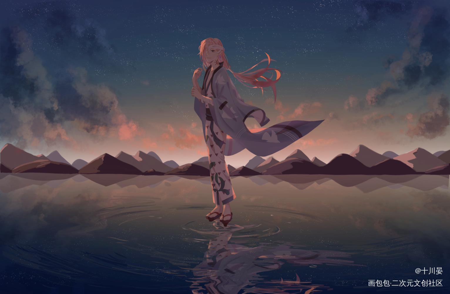 _阴阳师一目连厚涂绘画作品