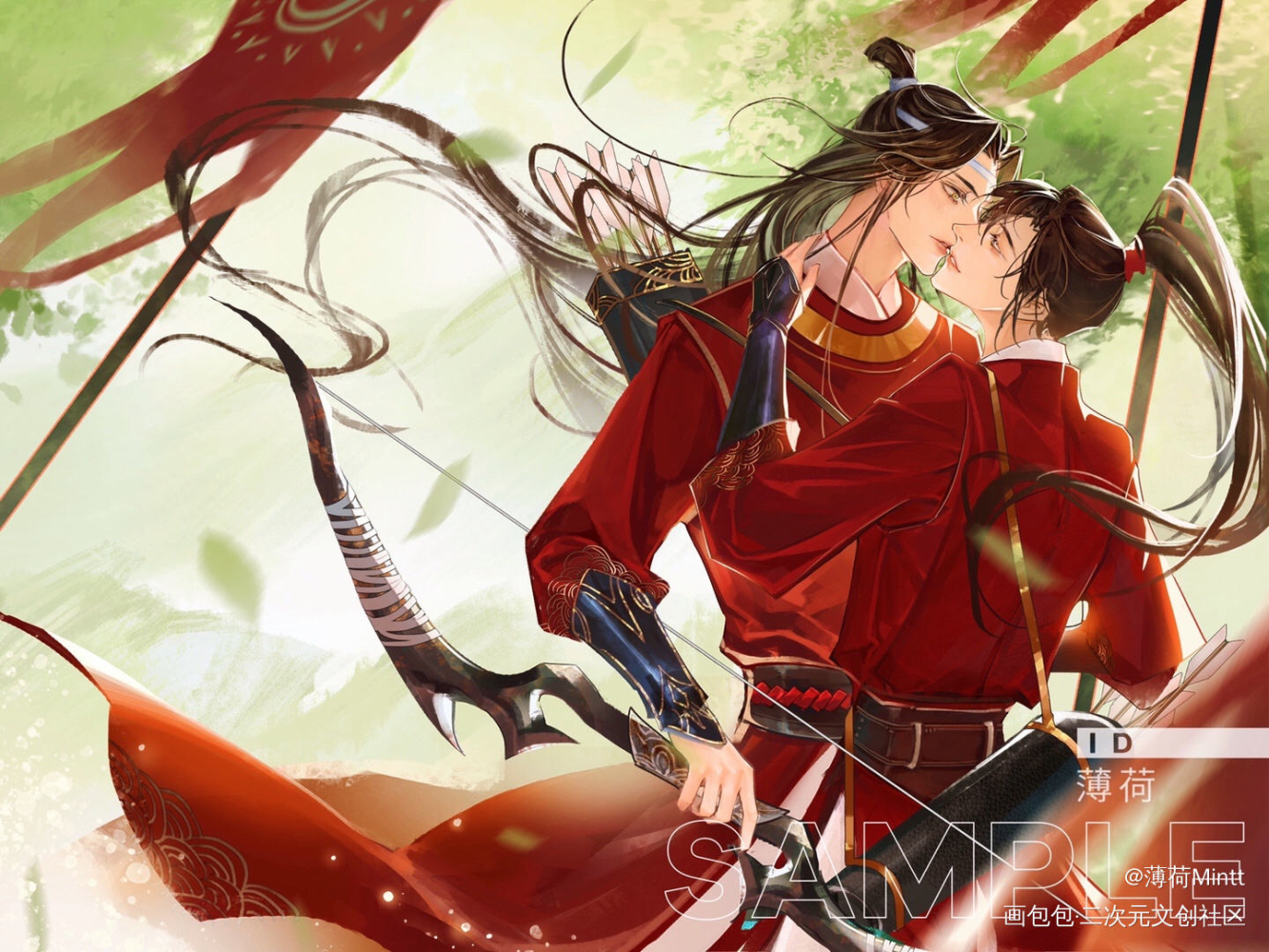 红衣忘羡_魔道祖师忘羡绘画作品