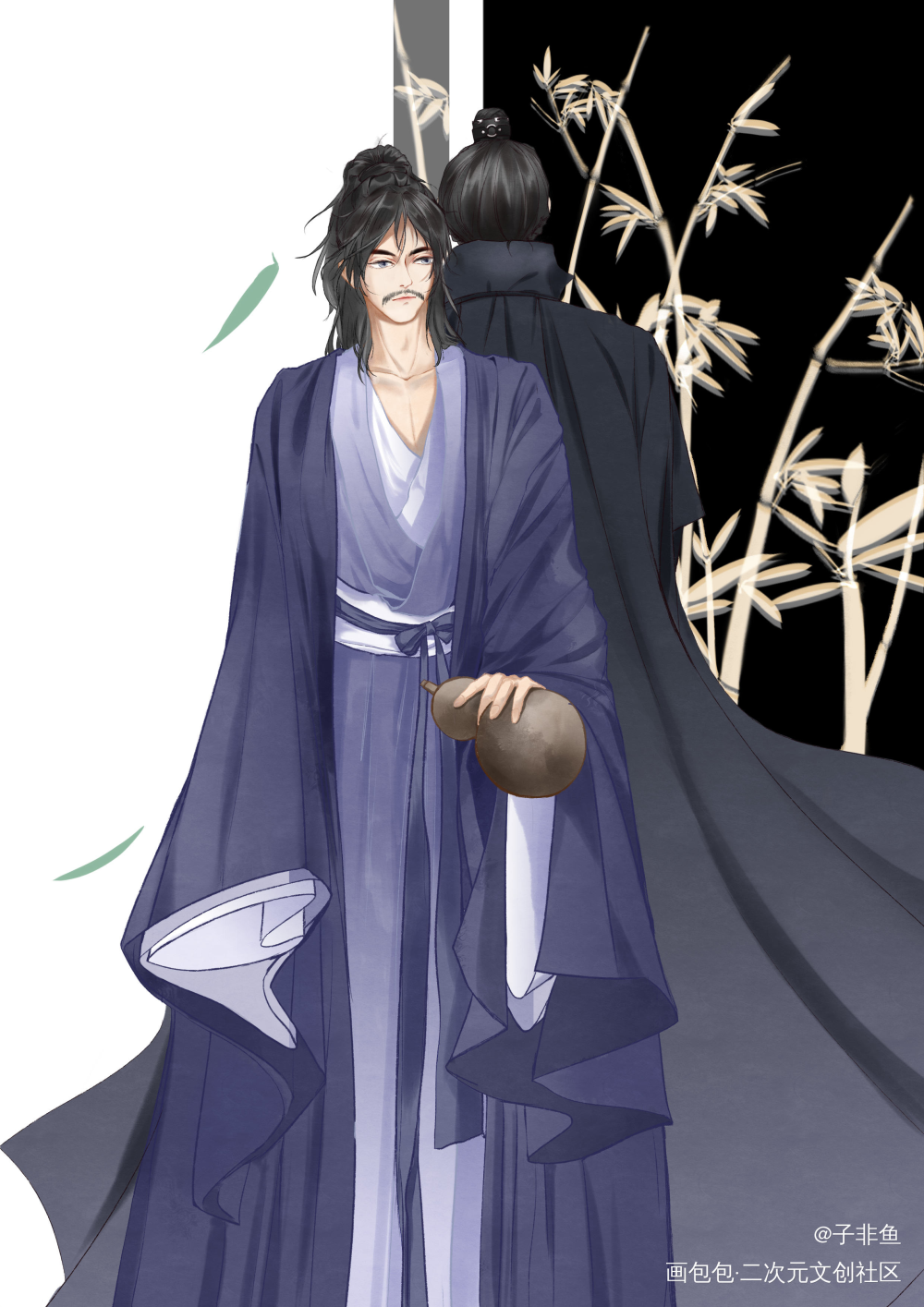 【山河令】周子舒——辞职的那天_山河令周絮剧版周子舒古风人物插画同人绘画作品