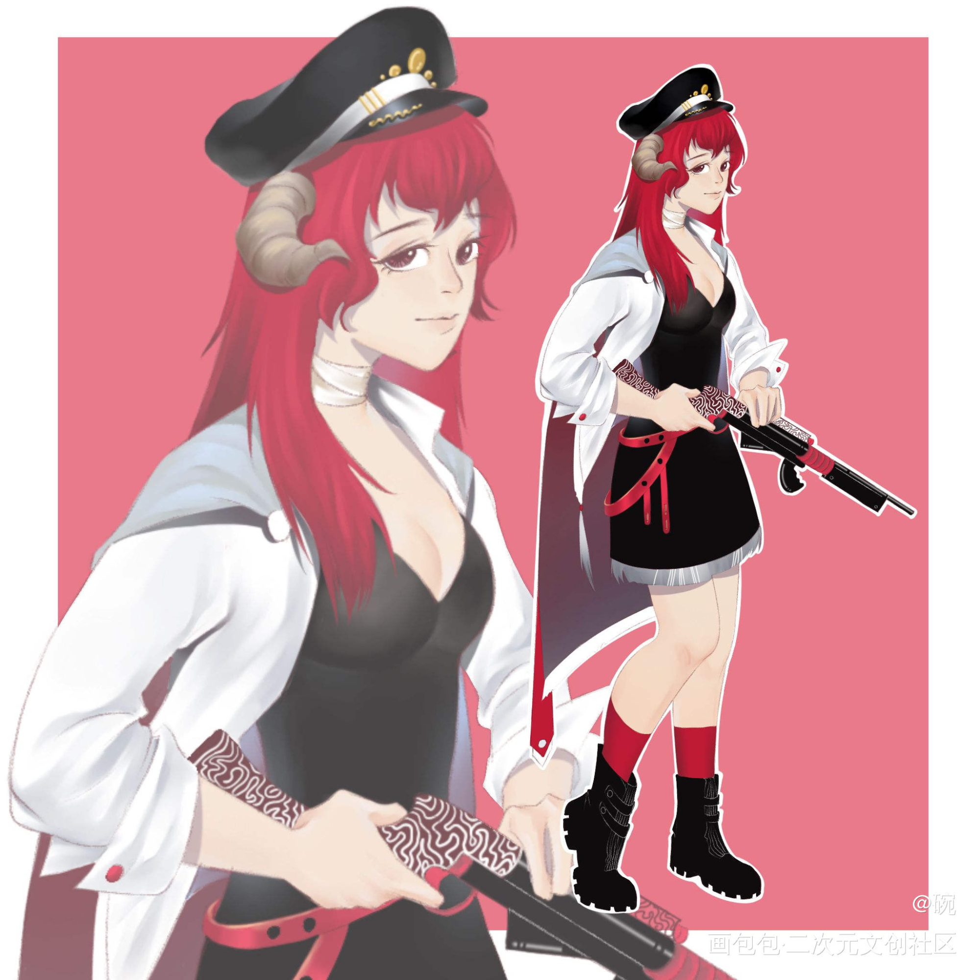 发点_平涂oc绘画作品
