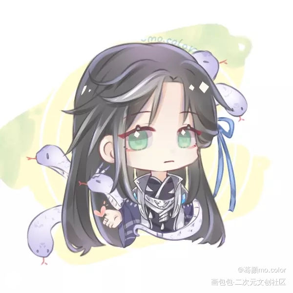 古早太史_食物语太史五龙羹Q版同人太史五蛇羹绘画作品