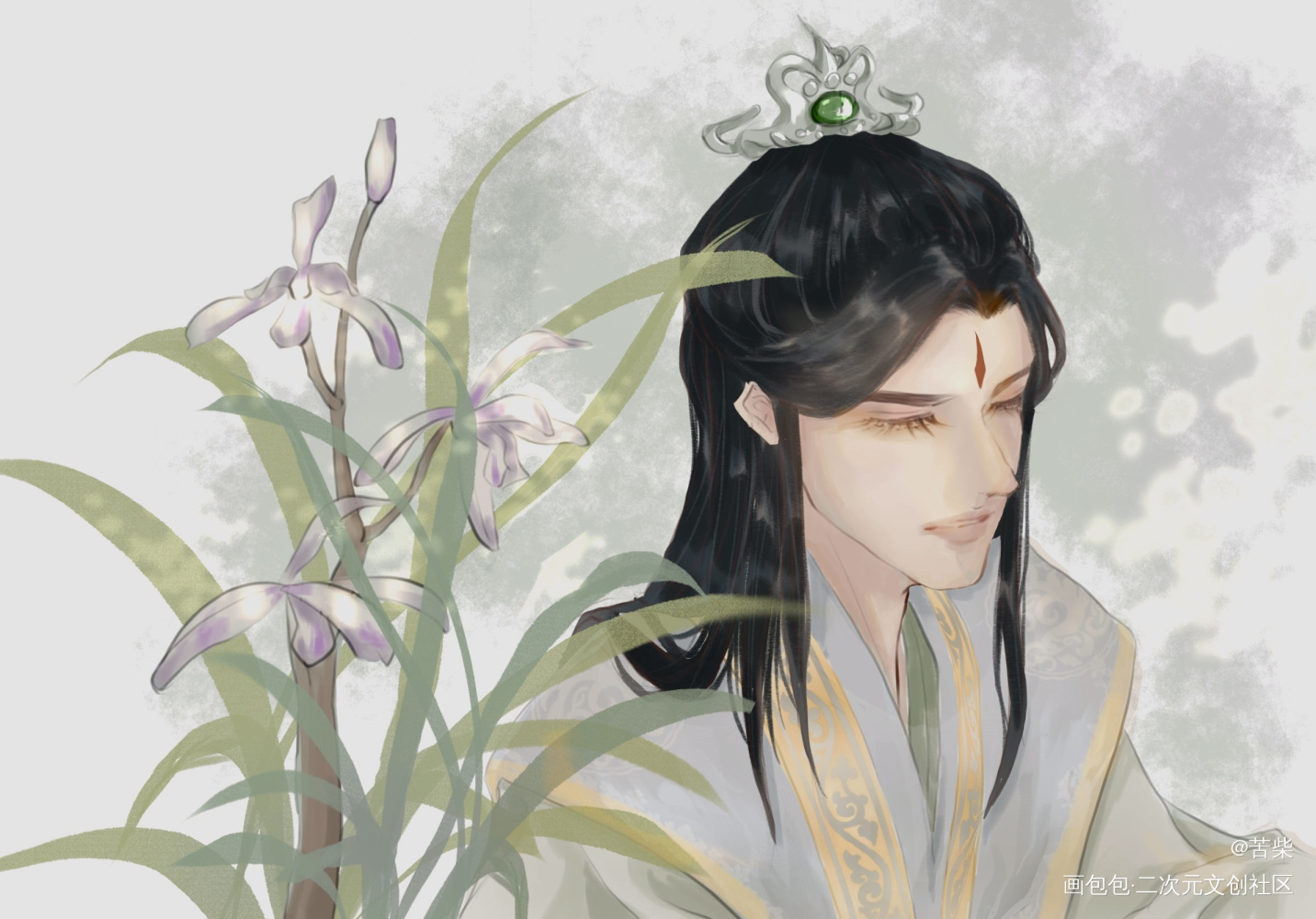 兰花味的大师轰_六爻严争鸣古风priest绘画作品