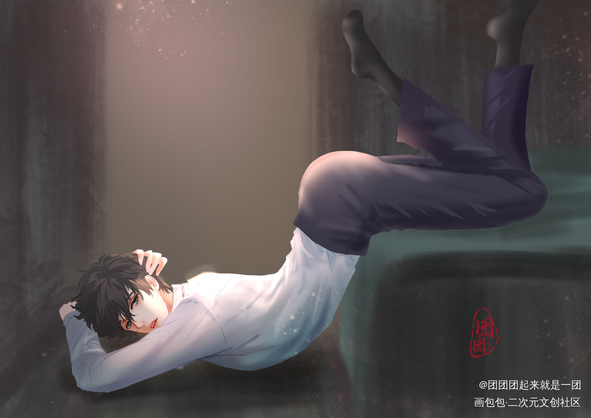 靠脑内飙车强行掰弯自己的男人_破云严江严峫江停淮上绘画作品