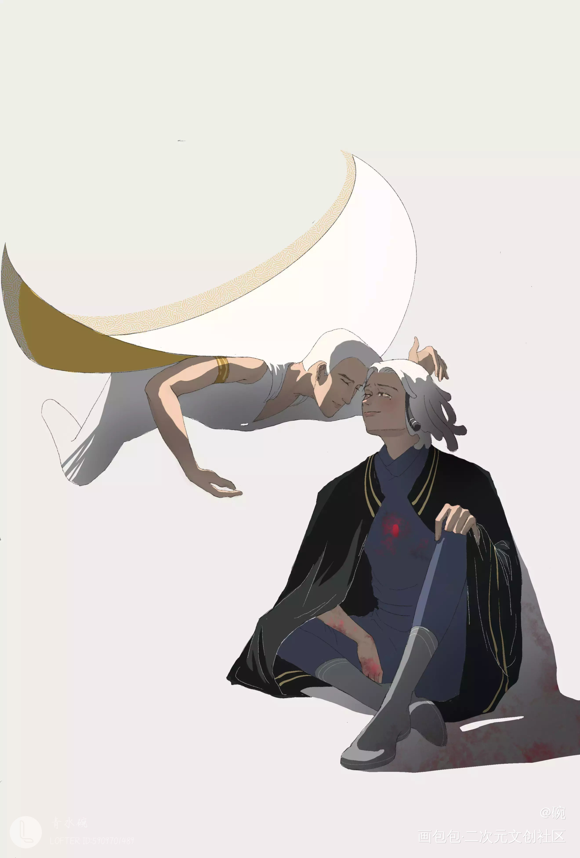 发点 很早的画了 拿来充数_光遇平涂平脏绘画作品