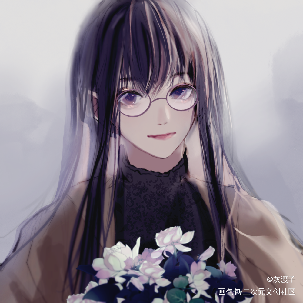 朋友的无偿头像，不会画头像苦手_头像摸鱼原创绘画作品