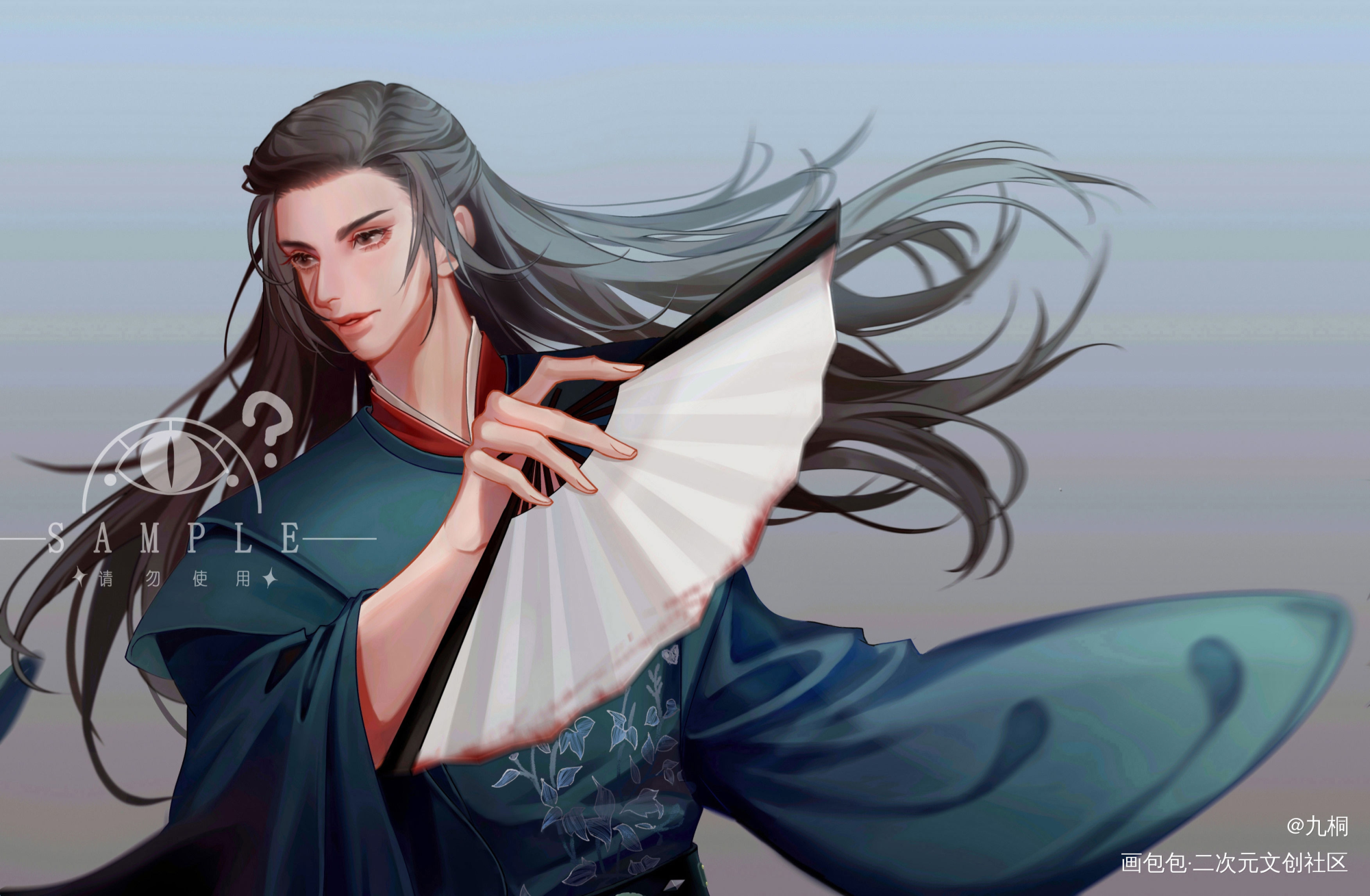 _山河令温客行平涂绘画绘画作品