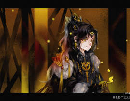 《定风波》彩图_绘画作品