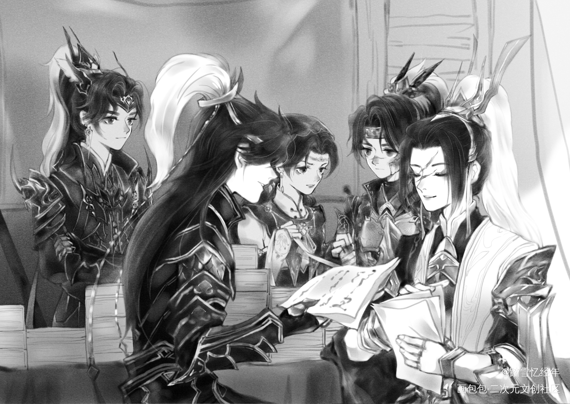 《定风波》_剑网3插画绘画作品