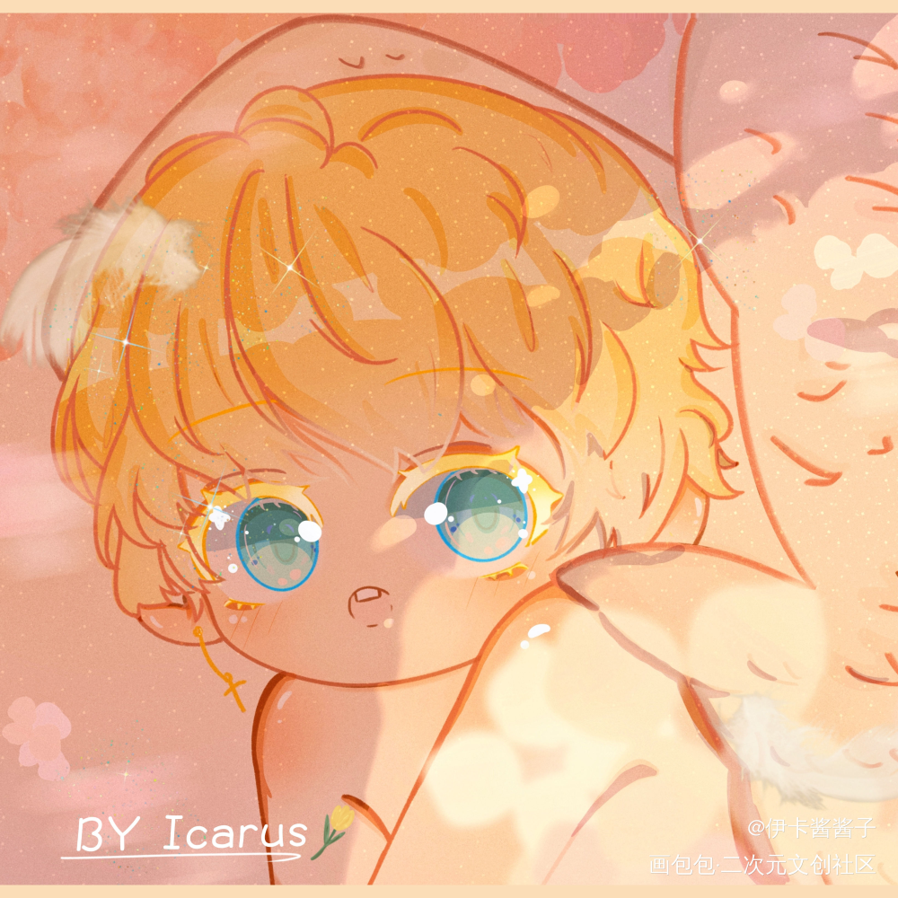 Love_188男团群秀水彩Q版绘画作品