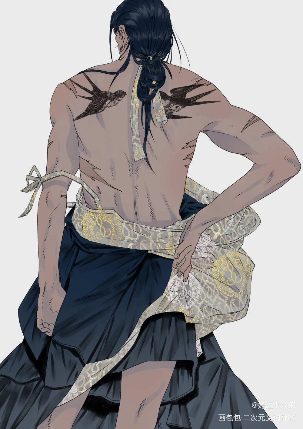 咒回 五条袈裟_咒术回战夏油杰同人绘画作品