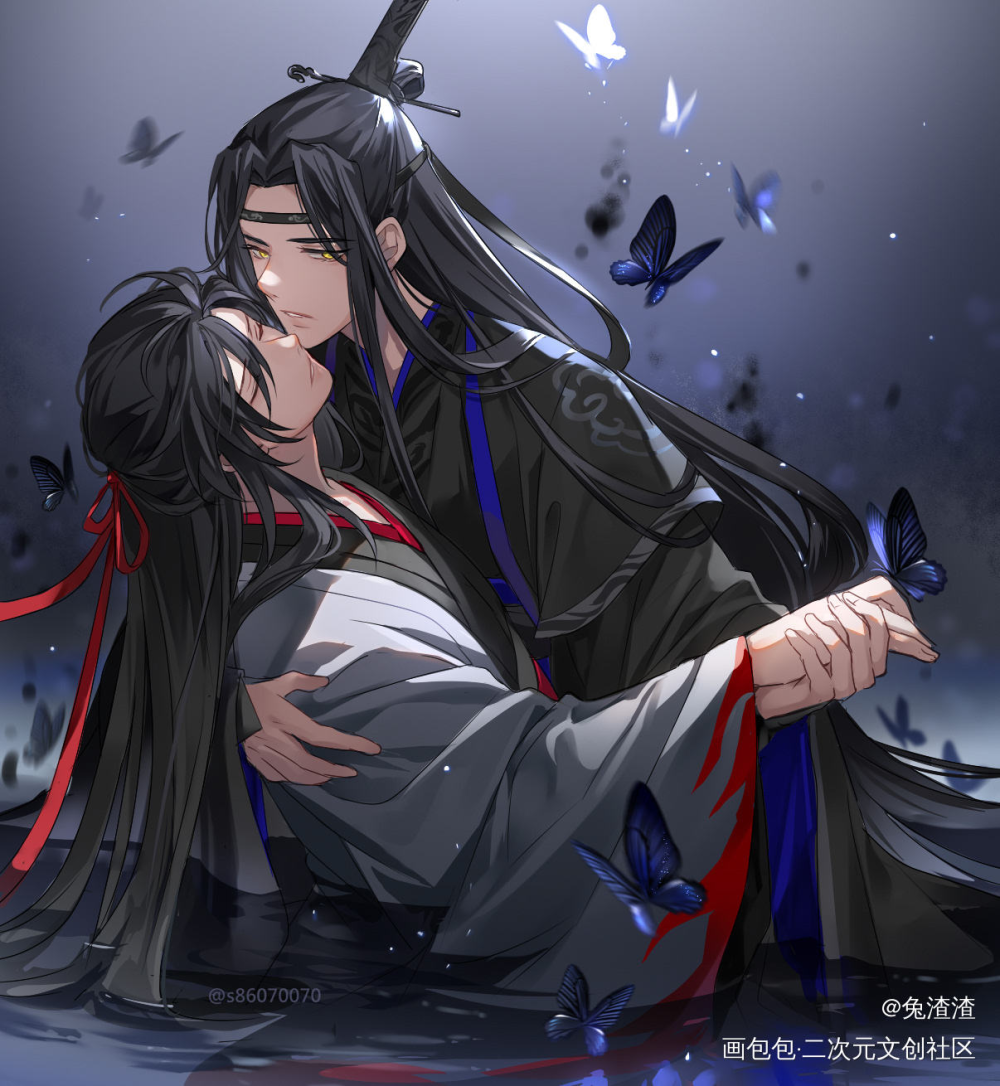 發圖第3天！_魔道祖师忘羡绘画作品