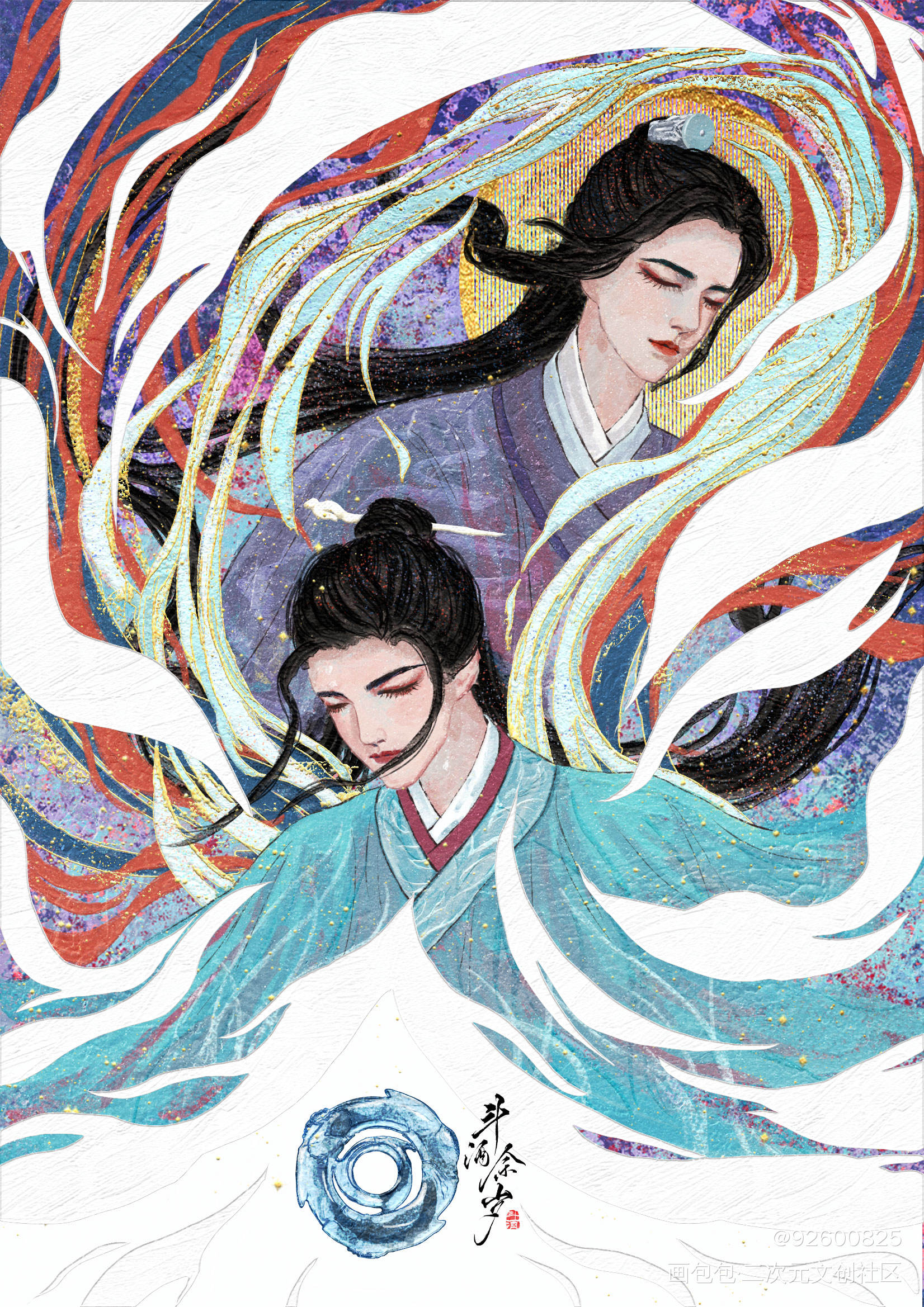 嗑起来！_山河令浪浪钉古风厚涂我要上首推同人岩彩板绘绘画作品