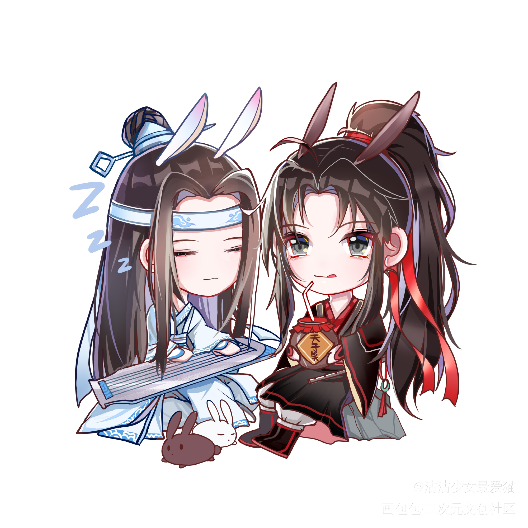 _魔道祖师忘羡绘画作品