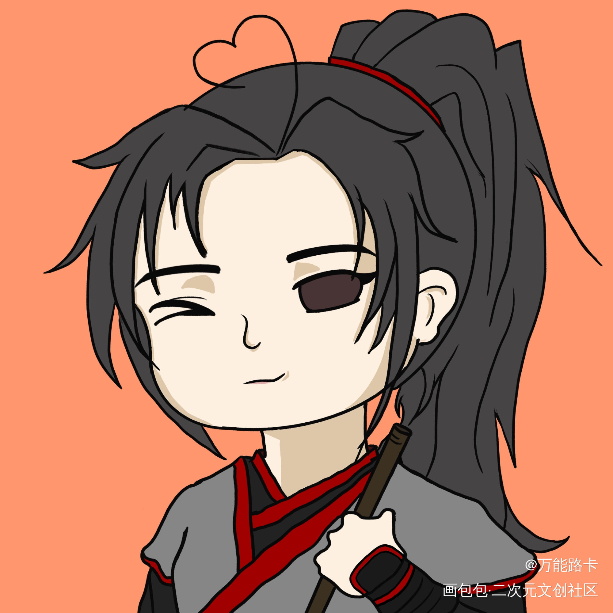 画了汪叽 老魏也不能少了_魔道祖师魏无羡Q版绘画作品