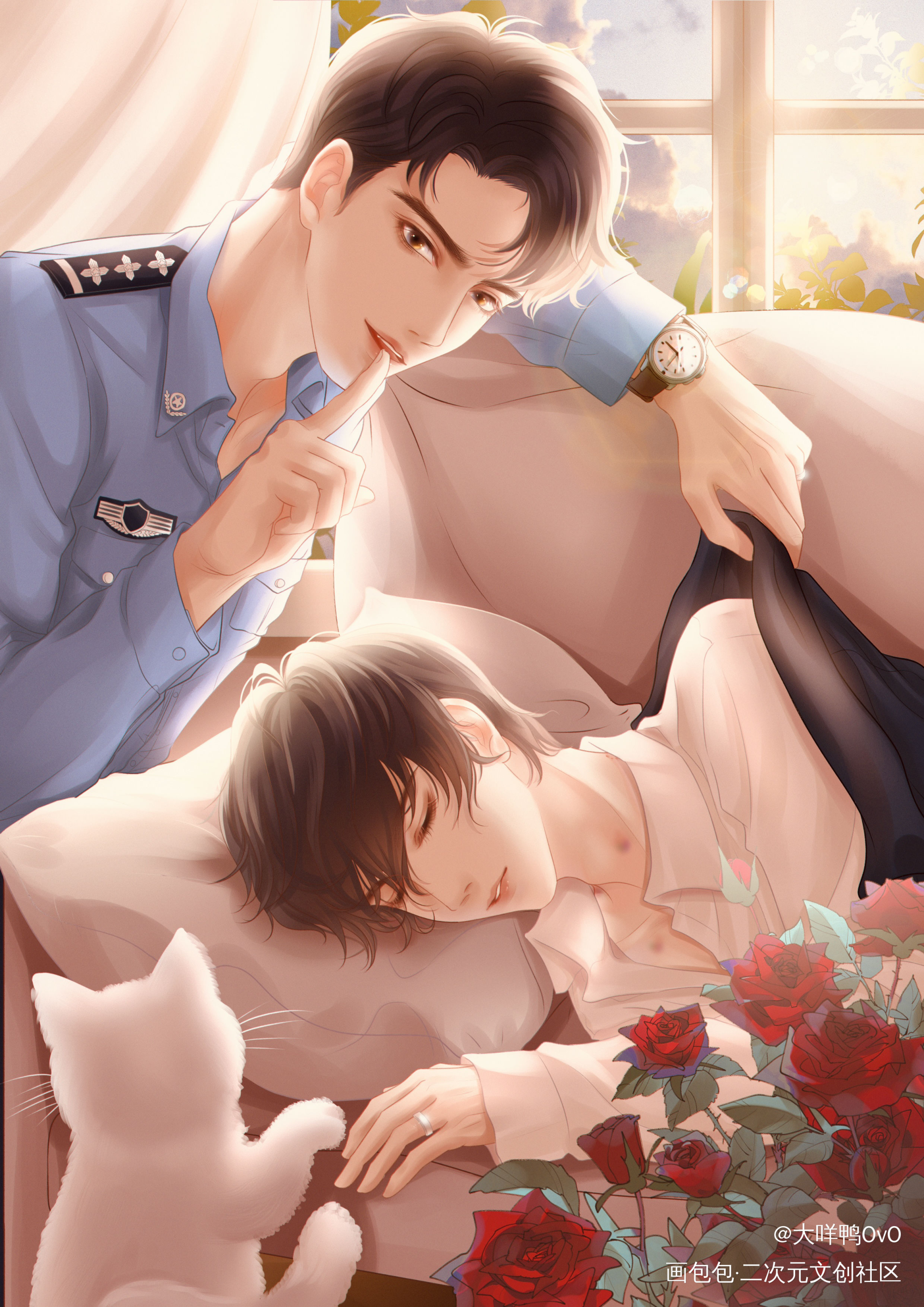 牙牙停停的午休_破云严江严峫江停破云by淮上淮上绘画作品