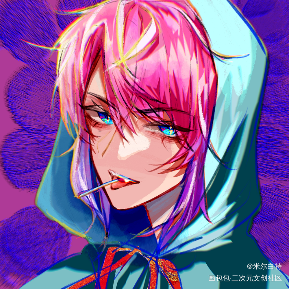 之前给一个朋友画着玩的_催眠麦克风绘画作品
