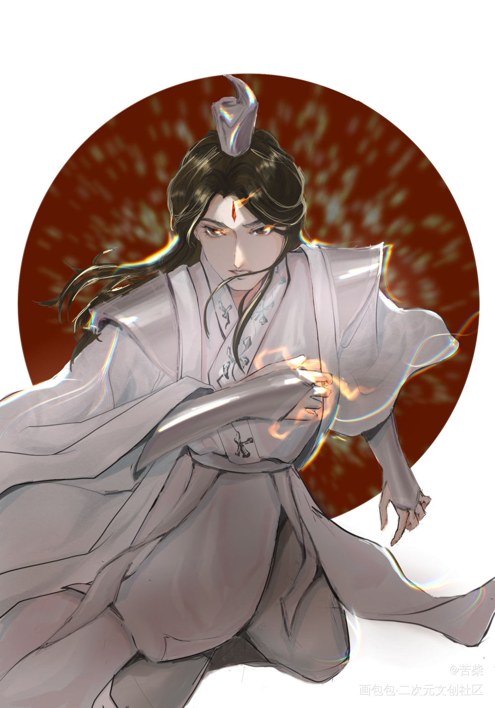 扶摇五小只全员战意_六爻古风priest绘画作品