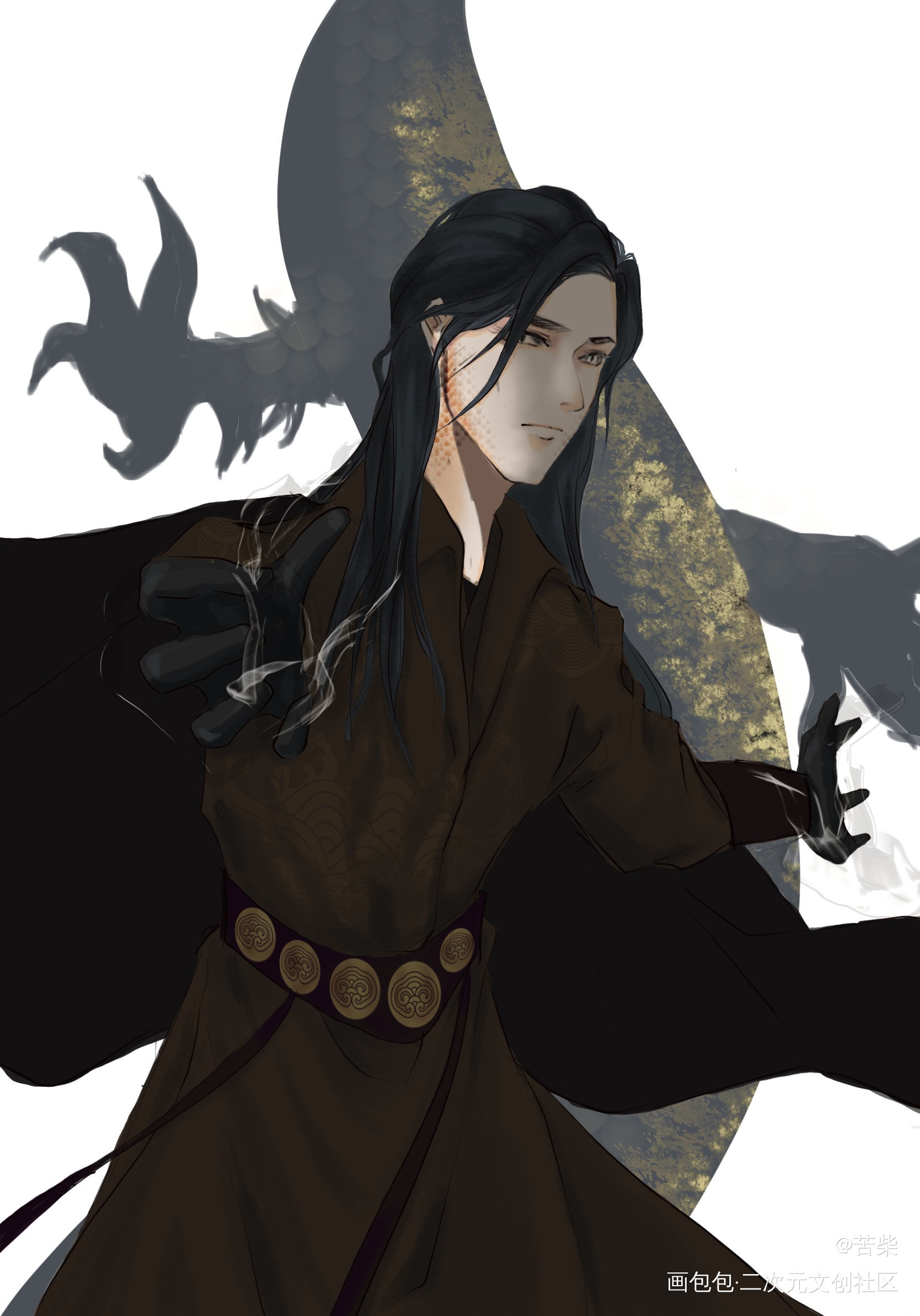 扶摇五小只全员战意_六爻古风priest绘画作品