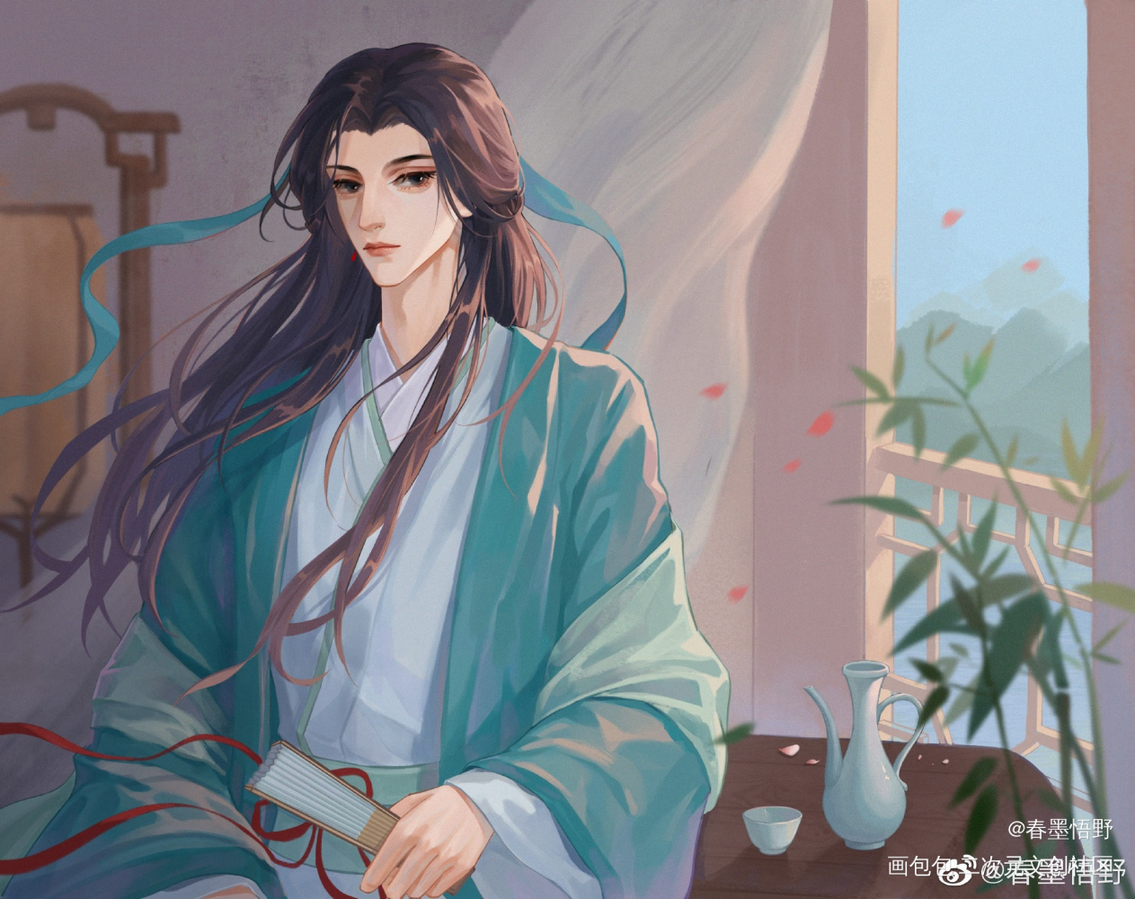 所谓明堂_将进酒策舟沈兰舟古风厚涂板绘绘画作品