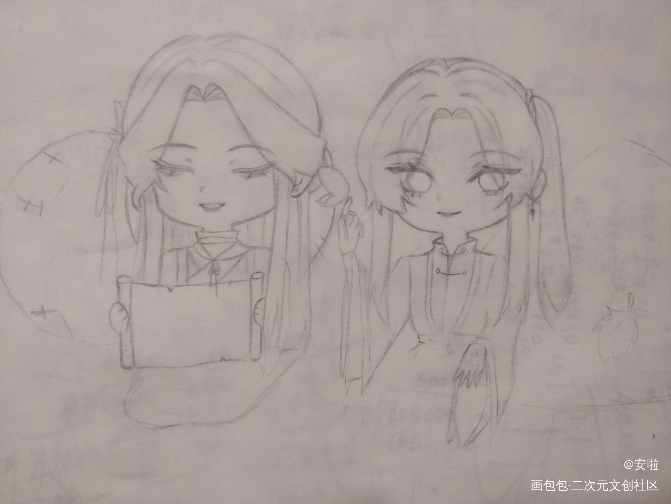 天官赐福_天官赐福花怜谢怜花城手绘Q版绘画作品