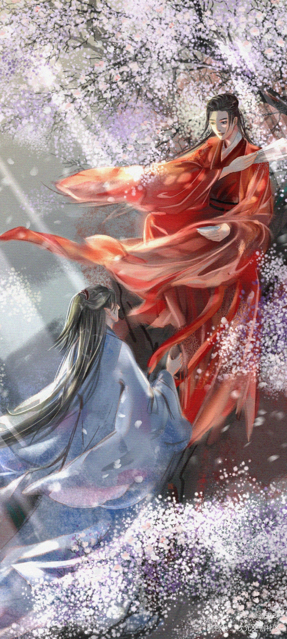 你身上有光，我抓来看看_山河令天涯客古风绘画作品