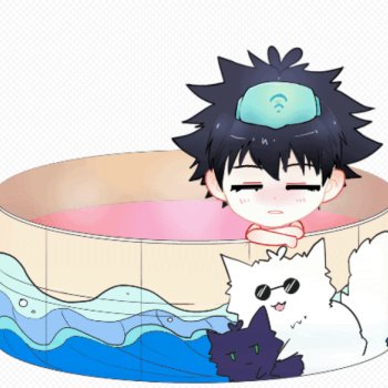 咒术回战五伏日系q版动图同人绘画作品