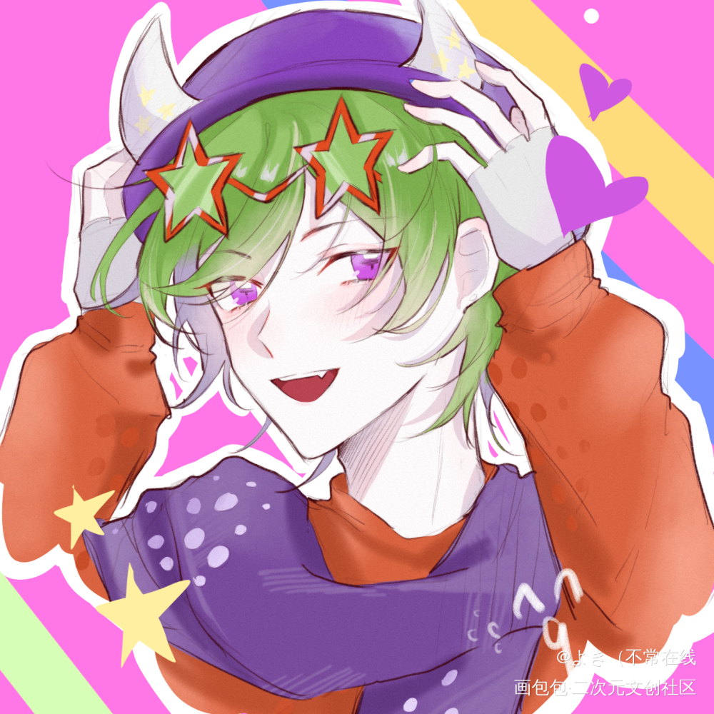 复活节mmc?_dearvocalist平涂日系头像绘画作品