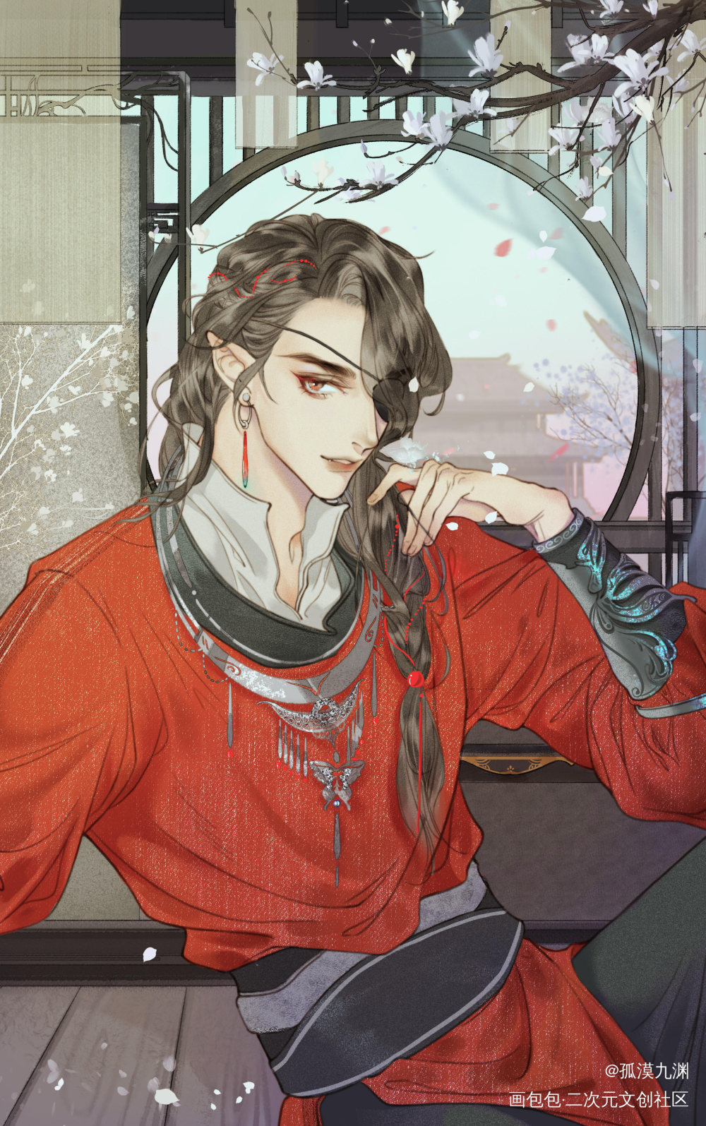 城主爹爹～_天官赐福花怜花城古风绘画作品