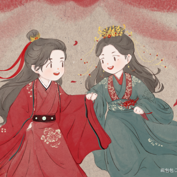 就这样私奔吧_山河令顾湘曹蔚宁曹蔚宁顾湘古风平涂q版同人绘画作品